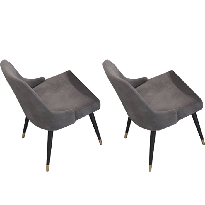Nordic Armless Side Dining Chairs Entryway Dining Room Chairs Dark Gray 2 Piece Set Clearhalo 'Dining Chairs' 'Dining Tables & Seating' 'dining_chair' 'furn' 'furn_dining_chair' 'Furniture' 'furniture_dining_chair' 'Kitchen & Dining Furniture' 5005046