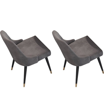 Nordic Armless Side Dining Chairs Entryway Dining Room Chairs Dark Gray 2 Piece Set Clearhalo 'Dining Chairs' 'Dining Tables & Seating' 'dining_chair' 'furn' 'furn_dining_chair' 'Furniture' 'furniture_dining_chair' 'Kitchen & Dining Furniture' 5005046