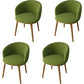 Glam Style Arm Chair Parsons 16.5" Wide Dining Chair for Dining Room Green Cotton 4 Piece Set Clearhalo 'Dining Chairs' 'Dining Tables & Seating' 'dining_chair' 'furn' 'furn_dining_chair' 'Furniture' 'furniture_dining_chair' 'Kitchen & Dining Furniture' 5005062