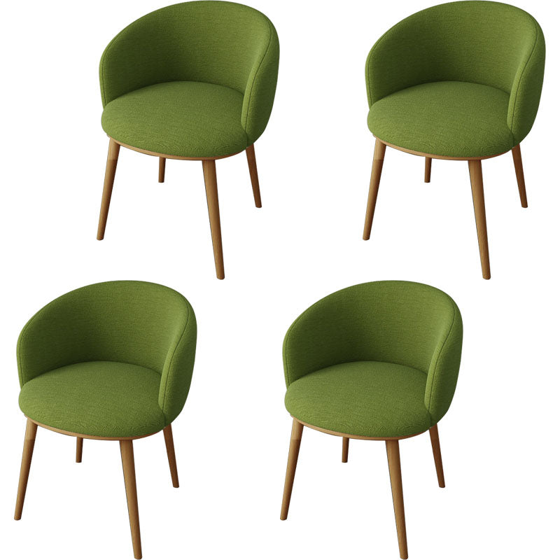 Glam Style Arm Chair Parsons 16.5" Wide Dining Chair for Dining Room Green Cotton 4 Piece Set Clearhalo 'Dining Chairs' 'Dining Tables & Seating' 'dining_chair' 'furn' 'furn_dining_chair' 'Furniture' 'furniture_dining_chair' 'Kitchen & Dining Furniture' 5005062