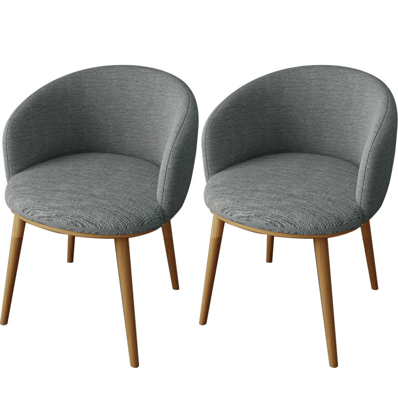 Glam Style Arm Chair Parsons 16.5" Wide Dining Chair for Dining Room Light Gray Cotton 2 Piece Set Clearhalo 'Dining Chairs' 'Dining Tables & Seating' 'dining_chair' 'furn' 'furn_dining_chair' 'Furniture' 'furniture_dining_chair' 'Kitchen & Dining Furniture' 5005070