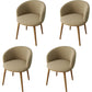 Glam Style Arm Chair Parsons 16.5" Wide Dining Chair for Dining Room Khaki Cotton 4 Piece Set Clearhalo 'Dining Chairs' 'Dining Tables & Seating' 'dining_chair' 'furn' 'furn_dining_chair' 'Furniture' 'furniture_dining_chair' 'Kitchen & Dining Furniture' 5005077