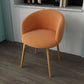 Glam Style Arm Chair Parsons 16.5" Wide Dining Chair for Dining Room Orange Cotton 1 Piece Clearhalo 'Dining Chairs' 'Dining Tables & Seating' 'dining_chair' 'furn' 'furn_dining_chair' 'Furniture' 'furniture_dining_chair' 'Kitchen & Dining Furniture' 5005078