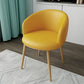 Glam Style Arm Chair Parsons 16.5" Wide Dining Chair for Dining Room Yellow Faux Leather 1 Piece Clearhalo 'Dining Chairs' 'Dining Tables & Seating' 'dining_chair' 'furn' 'furn_dining_chair' 'Furniture' 'furniture_dining_chair' 'Kitchen & Dining Furniture' 5005090