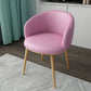 Glam Style Arm Chair Parsons 16.5" Wide Dining Chair for Dining Room Pink Faux Leather 1 Piece Clearhalo 'Dining Chairs' 'Dining Tables & Seating' 'dining_chair' 'furn' 'furn_dining_chair' 'Furniture' 'furniture_dining_chair' 'Kitchen & Dining Furniture' 5005102