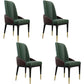 Nordic Dining Room Dining Chairs Armless Faux Leather Kitchen Chairs Green 4 Piece Set Clearhalo 'Dining Chairs' 'Dining Tables & Seating' 'dining_chair' 'furn' 'furn_dining_chair' 'Furniture' 'furniture_dining_chair' 'Kitchen & Dining Furniture' 5005113