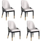 Nordic Dining Room Dining Chairs Armless Faux Leather Kitchen Chairs Dark Gray 4 Piece Set Clearhalo 'Dining Chairs' 'Dining Tables & Seating' 'dining_chair' 'furn' 'furn_dining_chair' 'Furniture' 'furniture_dining_chair' 'Kitchen & Dining Furniture' 5005116