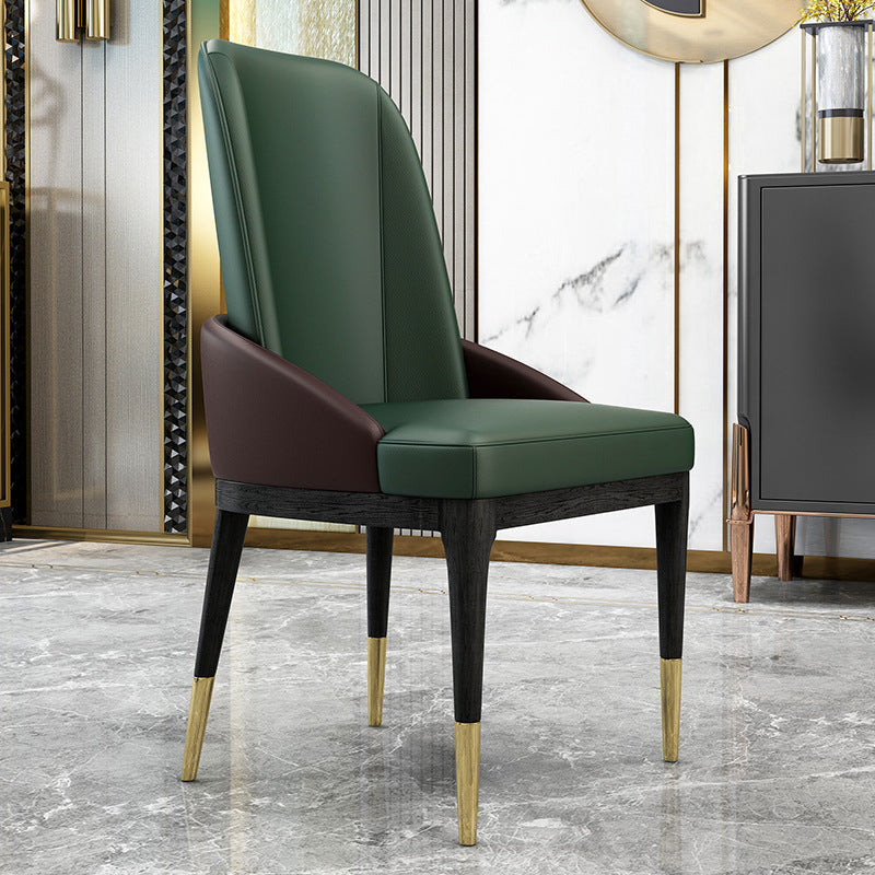 Nordic Dining Room Dining Chairs Armless Faux Leather Kitchen Chairs Clearhalo 'Dining Chairs' 'Dining Tables & Seating' 'dining_chair' 'furn' 'furn_dining_chair' 'Furniture' 'furniture_dining_chair' 'Kitchen & Dining Furniture' 5005117