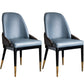 Nordic Dining Room Dining Chairs Armless Faux Leather Kitchen Chairs Blue 2 Piece Set Clearhalo 'Dining Chairs' 'Dining Tables & Seating' 'dining_chair' 'furn' 'furn_dining_chair' 'Furniture' 'furniture_dining_chair' 'Kitchen & Dining Furniture' 5005118