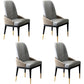 Nordic Dining Room Dining Chairs Armless Faux Leather Kitchen Chairs Grey 4 Piece Set Clearhalo 'Dining Chairs' 'Dining Tables & Seating' 'dining_chair' 'furn' 'furn_dining_chair' 'Furniture' 'furniture_dining_chair' 'Kitchen & Dining Furniture' 5005128