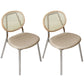 Glam Style Dining Chair Upholstered Cane Back Chair for Dining Room Light Brown 2 Piece Set Clearhalo 'Dining Chairs' 'Dining Tables & Seating' 'dining_chair' 'furn' 'furn_dining_chair' 'Furniture' 'furniture_dining_chair' 'Kitchen & Dining Furniture' 5005161