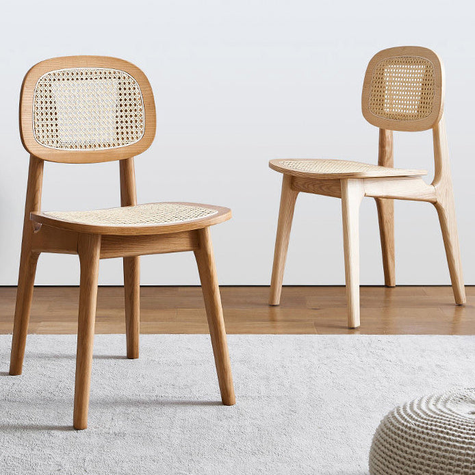 Armless Dining Chairs Modern Rubber Wood Side Chairs for Kitchen Clearhalo 'Dining Chairs' 'Dining Tables & Seating' 'dining_chair' 'furn' 'furn_dining_chair' 'Furniture' 'furniture_dining_chair' 'Kitchen & Dining Furniture' 5005164