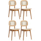Armless Dining Chairs Modern Rubber Wood Side Chairs for Kitchen Cherry Wood 4 Piece Set Clearhalo 'Dining Chairs' 'Dining Tables & Seating' 'dining_chair' 'furn' 'furn_dining_chair' 'Furniture' 'furniture_dining_chair' 'Kitchen & Dining Furniture' 5005166