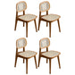 Armless Dining Chairs Modern Rubber Wood Side Chairs for Kitchen Wood 4 Piece Set Clearhalo 'Dining Chairs' 'Dining Tables & Seating' 'dining_chair' 'furn' 'furn_dining_chair' 'Furniture' 'furniture_dining_chair' 'Kitchen & Dining Furniture' 5005181