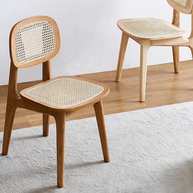 Armless Dining Chairs Modern Rubber Wood Side Chairs for Kitchen Clearhalo 'Dining Chairs' 'Dining Tables & Seating' 'dining_chair' 'furn' 'furn_dining_chair' 'Furniture' 'furniture_dining_chair' 'Kitchen & Dining Furniture' 5005182