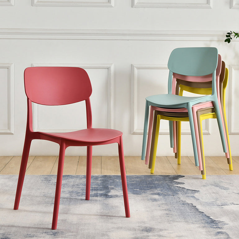 Contemporary Plastic Side Chair Indoor-Outdoor Open Back Chair Clearhalo 'Dining Chairs' 'Dining Tables & Seating' 'dining_chair' 'furn' 'furn_dining_chair' 'Furniture' 'furniture_dining_chair' 'Kitchen & Dining Furniture' 5005184