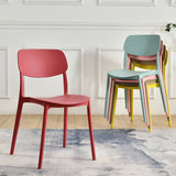 Contemporary Plastic Side Chair Indoor-Outdoor Open Back Chair Clearhalo 'Dining Chairs' 'Dining Tables & Seating' 'dining_chair' 'furn' 'furn_dining_chair' 'Furniture' 'furniture_dining_chair' 'Kitchen & Dining Furniture' 5005184