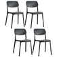 Contemporary Plastic Side Chair Indoor-Outdoor Open Back Chair 4 Piece Set Clearhalo 'Dining Chairs' 'Dining Tables & Seating' 'dining_chair' 'furn' 'furn_dining_chair' 'Furniture' 'furniture_dining_chair' 'Kitchen & Dining Furniture' 5005186