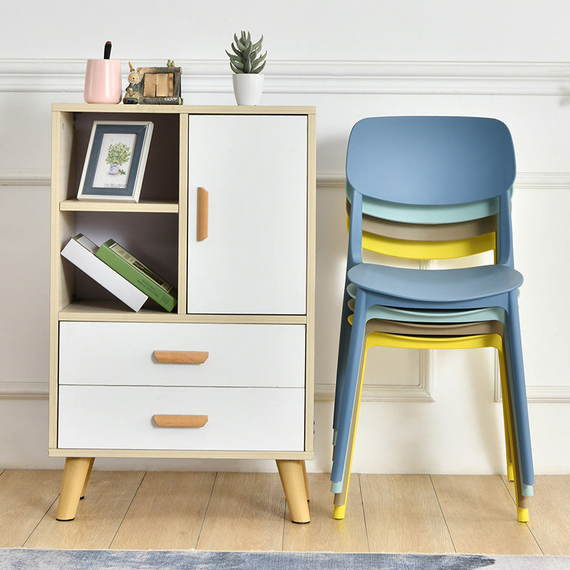 Contemporary Plastic Side Chair Indoor-Outdoor Open Back Chair Clearhalo 'Dining Chairs' 'Dining Tables & Seating' 'dining_chair' 'furn' 'furn_dining_chair' 'Furniture' 'furniture_dining_chair' 'Kitchen & Dining Furniture' 5005188