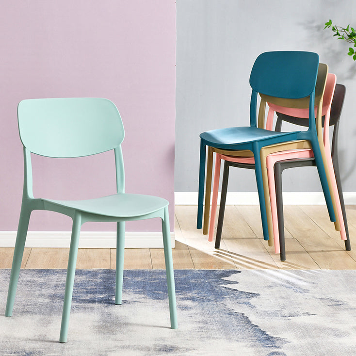 Contemporary Plastic Side Chair Indoor-Outdoor Open Back Chair Clearhalo 'Dining Chairs' 'Dining Tables & Seating' 'dining_chair' 'furn' 'furn_dining_chair' 'Furniture' 'furniture_dining_chair' 'Kitchen & Dining Furniture' 5005190