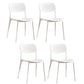 Contemporary Plastic Side Chair Indoor-Outdoor Open Back Chair 4 Piece Set Clearhalo 'Dining Chairs' 'Dining Tables & Seating' 'dining_chair' 'furn' 'furn_dining_chair' 'Furniture' 'furniture_dining_chair' 'Kitchen & Dining Furniture' 5005193
