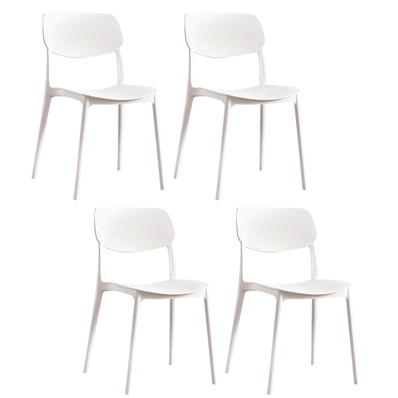 Contemporary Plastic Side Chair Indoor-Outdoor Open Back Chair 4 Piece Set Clearhalo 'Dining Chairs' 'Dining Tables & Seating' 'dining_chair' 'furn' 'furn_dining_chair' 'Furniture' 'furniture_dining_chair' 'Kitchen & Dining Furniture' 5005193