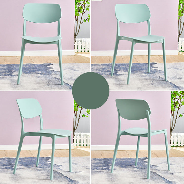 Contemporary Plastic Side Chair Indoor-Outdoor Open Back Chair Clearhalo 'Dining Chairs' 'Dining Tables & Seating' 'dining_chair' 'furn' 'furn_dining_chair' 'Furniture' 'furniture_dining_chair' 'Kitchen & Dining Furniture' 5005201