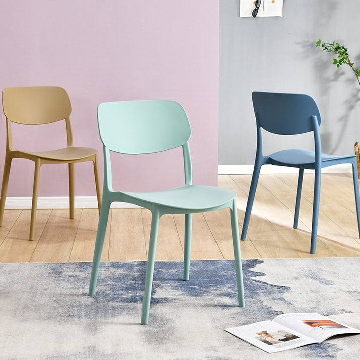Contemporary Plastic Side Chair Indoor-Outdoor Open Back Chair Clearhalo 'Dining Chairs' 'Dining Tables & Seating' 'dining_chair' 'furn' 'furn_dining_chair' 'Furniture' 'furniture_dining_chair' 'Kitchen & Dining Furniture' 5005204