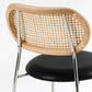 Faux Leather Side Chair Contemporary Cane Back Dining Chair for Indoor Clearhalo 'Dining Chairs' 'Dining Tables & Seating' 'dining_chair' 'furn' 'furn_dining_chair' 'Furniture' 'furniture_dining_chair' 'Kitchen & Dining Furniture' 5005222