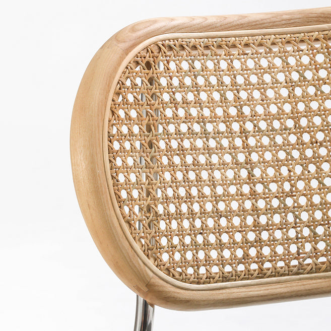 Faux Leather Side Chair Contemporary Cane Back Dining Chair for Indoor Clearhalo 'Dining Chairs' 'Dining Tables & Seating' 'dining_chair' 'furn' 'furn_dining_chair' 'Furniture' 'furniture_dining_chair' 'Kitchen & Dining Furniture' 5005224