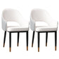 Glam Style Arm Chair Leather Open Back Dining Chair (Set of 2) White-Gray 2 Piece Set Black Gold Clearhalo 'Dining Chairs' 'Dining Tables & Seating' 'dining_chair' 'furn' 'furn_dining_chair' 'Furniture' 'furniture_dining_chair' 'Kitchen & Dining Furniture' 5005256