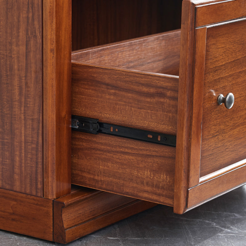 Espresso Shelf Bookcase With Doors Closed Back Shelf for Office Clearhalo 'Bookcases' 'furn' 'furn_bookcases' 'Furniture' 'furniture_bookcases' 'Office Furniture' 5006337