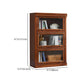 Espresso Shelf Bookcase With Doors Closed Back Shelf for Office Clearhalo 'Bookcases' 'furn' 'furn_bookcases' 'Furniture' 'furniture_bookcases' 'Office Furniture' 5006339