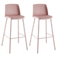 Contemporary Style Bar-stool Metal Counter Bar Stool for Home Pink Set of 2 Clearhalo 'Bar Furniture' 'Bar Stools' 'bar_stools' 'Furniture' 'furniture_bar_stools' 'Kitchen & Dining Furniture' 5006485