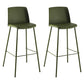 Contemporary Style Bar-stool Metal Counter Bar Stool for Home Army Green Set of 2 Clearhalo 'Bar Furniture' 'Bar Stools' 'bar_stools' 'Furniture' 'furniture_bar_stools' 'Kitchen & Dining Furniture' 5006492