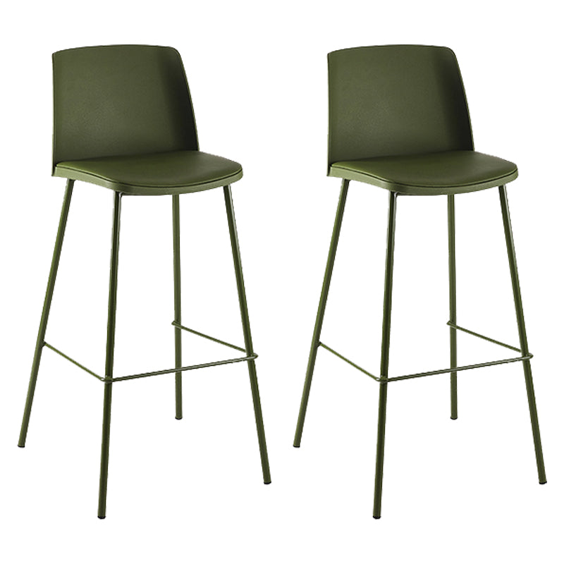 Contemporary Style Bar-stool Metal Counter Bar Stool for Home Army Green Set of 2 Clearhalo 'Bar Furniture' 'Bar Stools' 'bar_stools' 'Furniture' 'furniture_bar_stools' 'Kitchen & Dining Furniture' 5006492