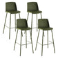 Contemporary Style Bar-stool Metal Counter Bar Stool for Home Army Green Set of 4 Clearhalo 'Bar Furniture' 'Bar Stools' 'bar_stools' 'Furniture' 'furniture_bar_stools' 'Kitchen & Dining Furniture' 5006494