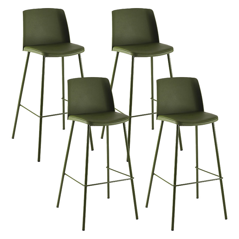 Contemporary Style Bar-stool Metal Counter Bar Stool for Home Army Green Set of 4 Clearhalo 'Bar Furniture' 'Bar Stools' 'bar_stools' 'Furniture' 'furniture_bar_stools' 'Kitchen & Dining Furniture' 5006494
