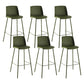 Contemporary Style Bar-stool Metal Counter Bar Stool for Home Army Green Set of 6 Clearhalo 'Bar Furniture' 'Bar Stools' 'bar_stools' 'Furniture' 'furniture_bar_stools' 'Kitchen & Dining Furniture' 5006496