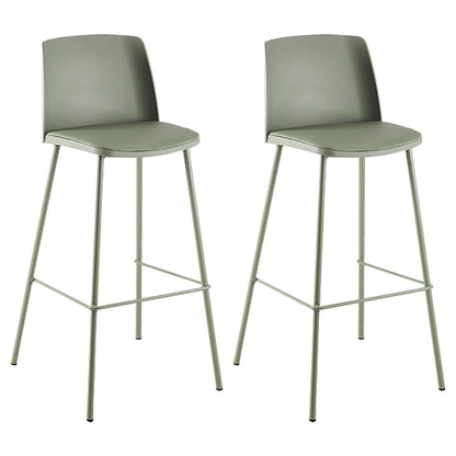 Contemporary Style Bar-stool Metal Counter Bar Stool for Home Green Set of 2 Clearhalo 'Bar Furniture' 'Bar Stools' 'bar_stools' 'Furniture' 'furniture_bar_stools' 'Kitchen & Dining Furniture' 5006500