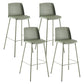 Contemporary Style Bar-stool Metal Counter Bar Stool for Home Green Set of 4 Clearhalo 'Bar Furniture' 'Bar Stools' 'bar_stools' 'Furniture' 'furniture_bar_stools' 'Kitchen & Dining Furniture' 5006502