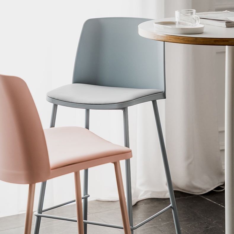 Contemporary Style Bar-stool Metal Counter Bar Stool for Home Clearhalo 'Bar Furniture' 'Bar Stools' 'bar_stools' 'Furniture' 'furniture_bar_stools' 'Kitchen & Dining Furniture' 5006503
