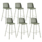 Contemporary Style Bar-stool Metal Counter Bar Stool for Home Green Set of 6 Clearhalo 'Bar Furniture' 'Bar Stools' 'bar_stools' 'Furniture' 'furniture_bar_stools' 'Kitchen & Dining Furniture' 5006505