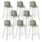 Contemporary Style Bar-stool Metal Counter Bar Stool for Home Green Set of 8 Clearhalo 'Bar Furniture' 'Bar Stools' 'bar_stools' 'Furniture' 'furniture_bar_stools' 'Kitchen & Dining Furniture' 5006507