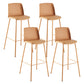 Contemporary Style Bar-stool Metal Counter Bar Stool for Home Yellow Set of 4 Clearhalo 'Bar Furniture' 'Bar Stools' 'bar_stools' 'Furniture' 'furniture_bar_stools' 'Kitchen & Dining Furniture' 5006510