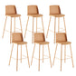 Contemporary Style Bar-stool Metal Counter Bar Stool for Home Yellow Set of 6 Clearhalo 'Bar Furniture' 'Bar Stools' 'bar_stools' 'Furniture' 'furniture_bar_stools' 'Kitchen & Dining Furniture' 5006511