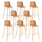 Contemporary Style Bar-stool Metal Counter Bar Stool for Home Yellow Set of 8 Clearhalo 'Bar Furniture' 'Bar Stools' 'bar_stools' 'Furniture' 'furniture_bar_stools' 'Kitchen & Dining Furniture' 5006512