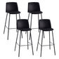 Contemporary Style Bar-stool Metal Counter Bar Stool for Home Black Set of 4 Clearhalo 'Bar Furniture' 'Bar Stools' 'bar_stools' 'Furniture' 'furniture_bar_stools' 'Kitchen & Dining Furniture' 5006514