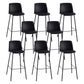 Contemporary Style Bar-stool Metal Counter Bar Stool for Home Black Set of 8 Clearhalo 'Bar Furniture' 'Bar Stools' 'bar_stools' 'Furniture' 'furniture_bar_stools' 'Kitchen & Dining Furniture' 5006516