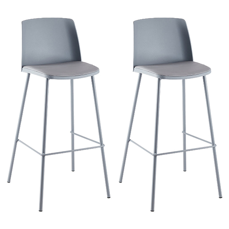 Contemporary Style Bar-stool Metal Counter Bar Stool for Home Blue Set of 2 Clearhalo 'Bar Furniture' 'Bar Stools' 'bar_stools' 'Furniture' 'furniture_bar_stools' 'Kitchen & Dining Furniture' 5006521